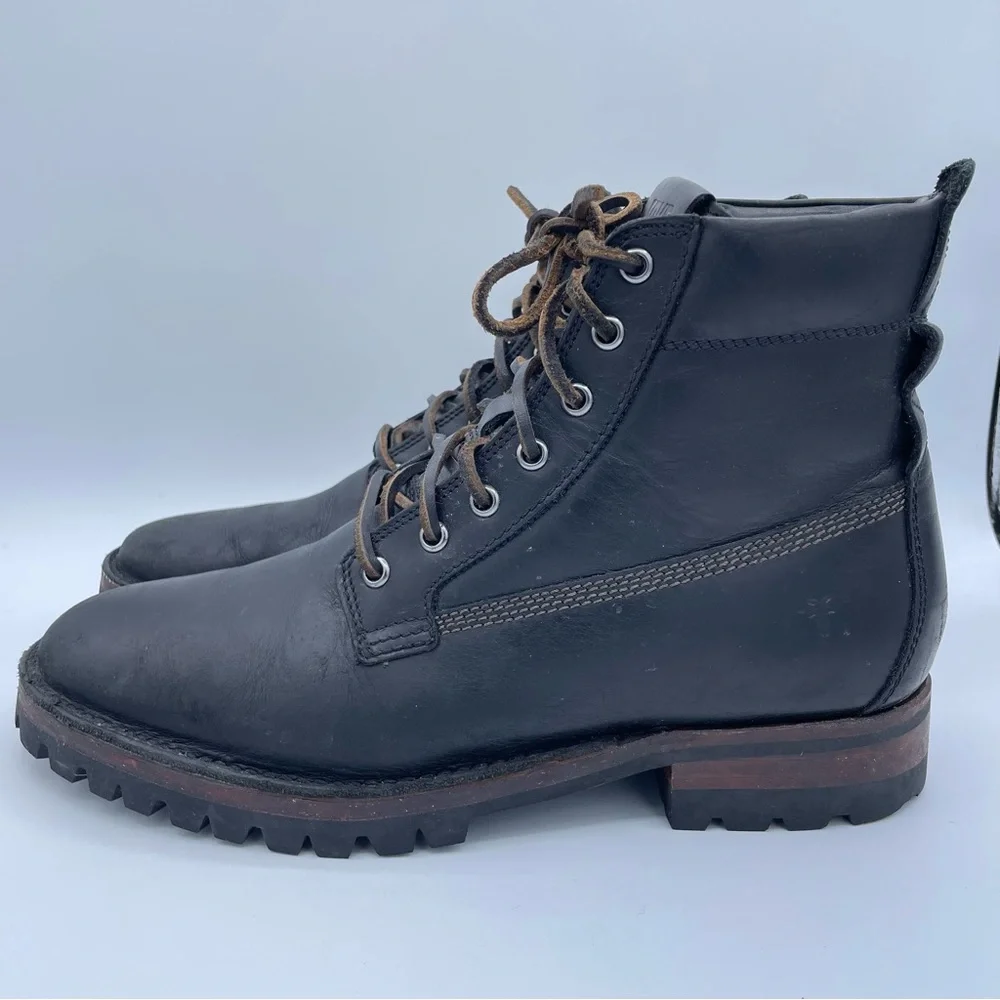 Frye Men’s Mid-Calf Boots Black 9 - Picture 6 of 16